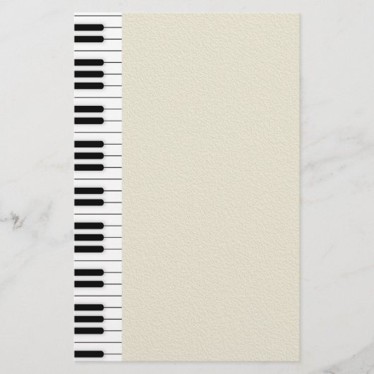 Pianotoetsenbord Briefpapier (Voorkant)