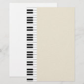 Pianotoetsenbord Briefpapier (Voorkant / Achterkant)