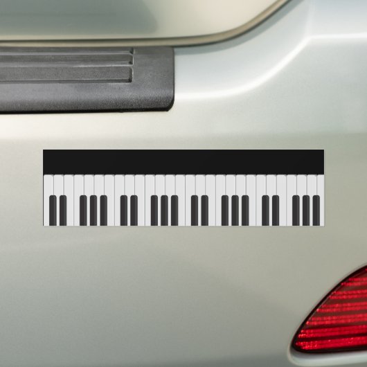 Pianotoetsenbord Bumpersticker (Op auto)