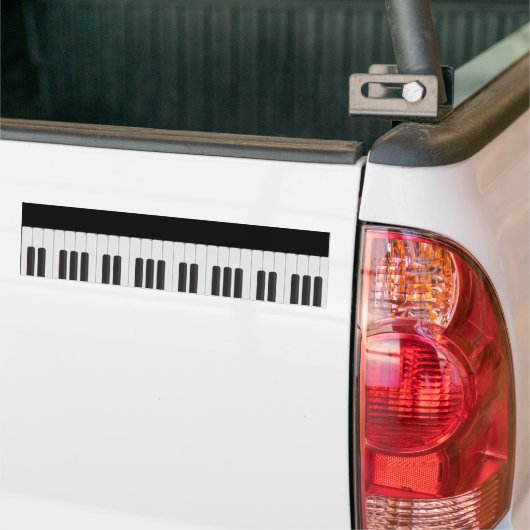 Pianotoetsenbord Bumpersticker (Op Truck)