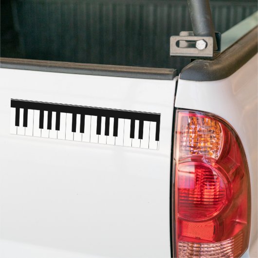 Pianotoetsenbord Bumpersticker (Op Truck)