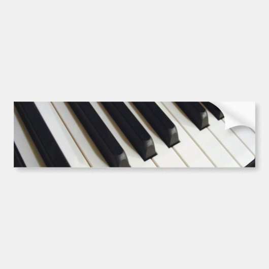 Pianotoetsenbord Bumpersticker (Voorkant)