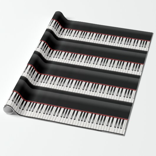 pianotoetsenbord cadeaupapier (Uitgerold)