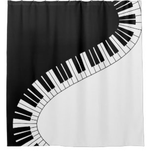 Pianotoetsenbord Douchegordijn