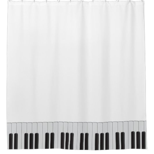 Pianotoetsenbord Douchegordijn (Voorkant)