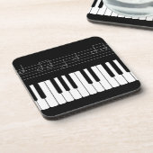 Pianotoetsenbord Drankjes Onderzetter (Linkerzijde)