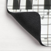 Pianotoetsenbord en -Muzieknoten Muismat (Hoek)