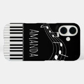 Pianotoetsenbord en muzieknotities Case-Mate iPhone case (Achterkant (horizontaal))