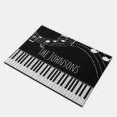 Pianotoetsenbord en muzieknotities deurmat (Schuin)