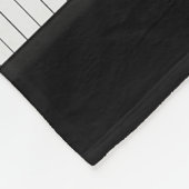 Pianotoetsenbord en muzieknotities fleece deken (Hoek)