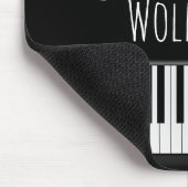 Pianotoetsenbord en muzieknotities muismat (Hoek)