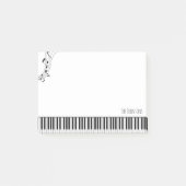 Pianotoetsenbord en muzieknotities post-it® notes (Voorkant)