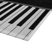 Pianotoetsenbord en muzieknotities snijplank (Hoek)