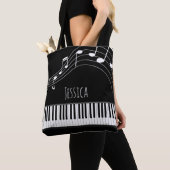 Pianotoetsenbord en muzieknotities tote bag (Dichtbij)