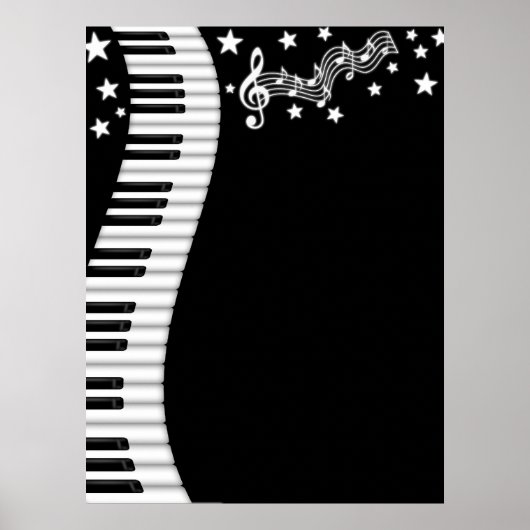 Pianotoetsenbord en Poster muziekbalk (Voorkant)