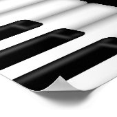 Pianotoetsenbord en Poster muziekbalk (Hoek)