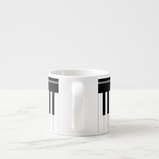 Pianotoetsenbord Espresso Kop (Achterkant)