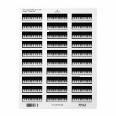 Pianotoetsenbord Etiket (Full Sheet)