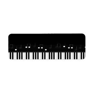 Pianotoetsenbord Etiket