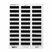 Pianotoetsenbord Etiket (Full Sheet)