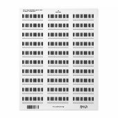Pianotoetsenbord Etiket (Full Sheet)