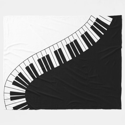 Pianotoetsenbord Fleece Deken (Voorkant (Horizontaal))
