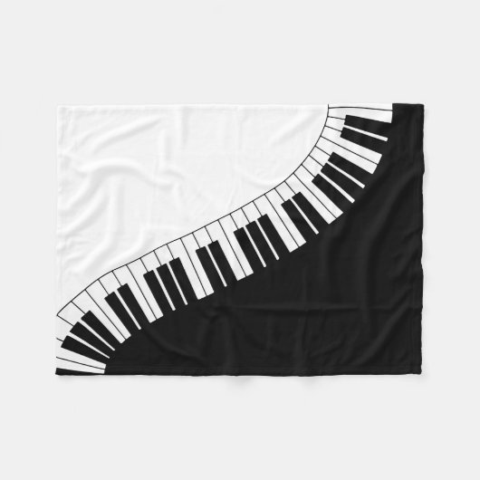 Pianotoetsenbord Fleece Deken (Voorkant (Horizontaal))