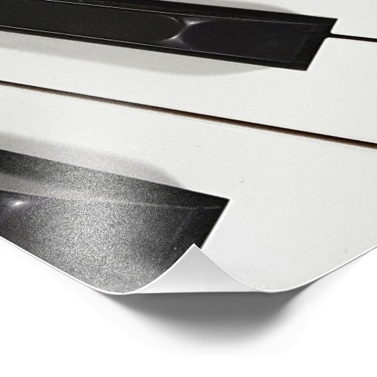 Pianotoetsenbord Foto Afdruk (Hoek)