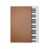 Pianotoetsenbord Fun Brown 8,5x11-muziek Notitieblok (Linkerzijde)