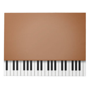 Pianotoetsenbord Fun Brown 8,5x11-muziek Notitieblok