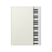 Pianotoetsenbord Fun Ivory 8.5x11-muziek Notitieblok (Linkerzijde)