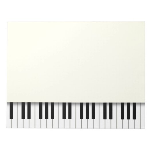 Pianotoetsenbord Fun Ivory 8.5x11-muziek Notitieblok (Voorkant)