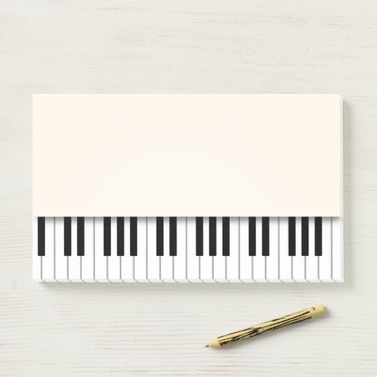 Pianotoetsenbord Fun Ivory-Muzieknoten Post-it® Notes (Op bureau)