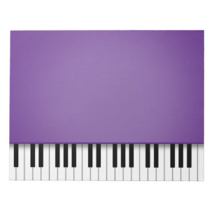 Pianotoetsenbord Fun Paarse 8,5x11-muziek Notitieblok