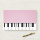 Pianotoetsenbord Fun roze Muzieknoten Post-it® Notes (Op bureau)