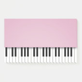 Pianotoetsenbord Fun roze Muzieknoten Post-it® Notes (Voorkant)
