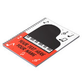 Pianotoetsenbord Gepersonaliseerd Notitieboek van  (Linkerzijde)