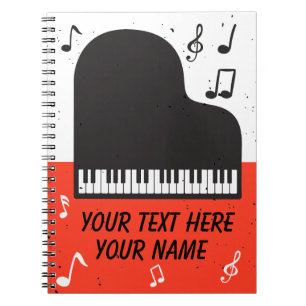 Pianotoetsenbord Gepersonaliseerd Notitieboek van 