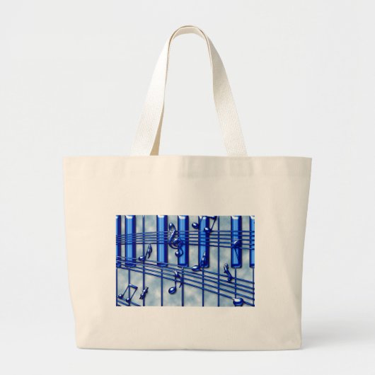 Pianotoetsenbord Grote Tote Bag (Voorkant)