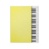 Pianotoetsenbord, helder, 8,5x11-muziek notitieblok (Linkerzijde)
