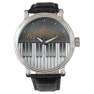 Pianotoetsenbord Horloge