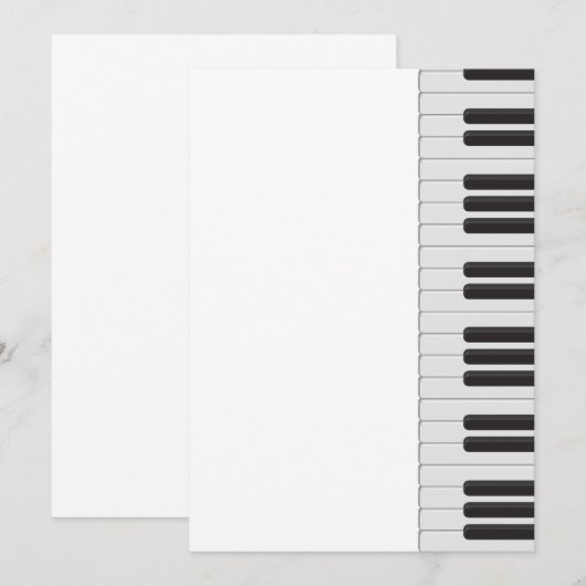 Pianotoetsenbord Kaart (Voorkant / Achterkant)