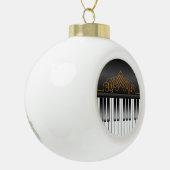 Pianotoetsenbord Keramische Bal Ornament (Links)