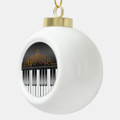 Pianotoetsenbord Keramische Bal Ornament (Rechts)