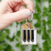 Pianotoetsenbord "Key"-keten Sleutelhanger (Hand)