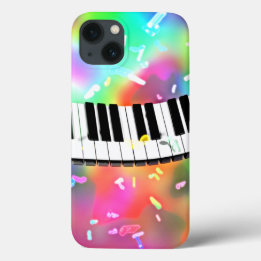 Pianotoetsenbord, kleurrijk muziekthema, Case-Mate iPhone case