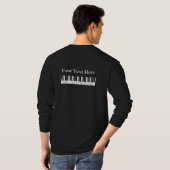 Pianotoetsenbord Lange hoes T-shirt (Achterkant volledig)