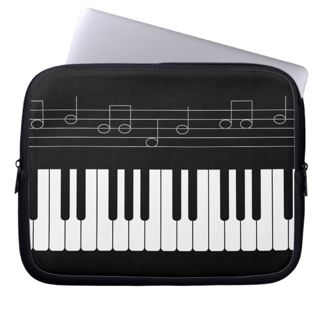 Pianotoetsenbord Laptop Sleeve (Voorkant)