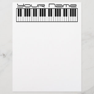 Pianotoetsenbord Letterhead-Briefpapier