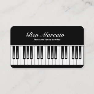 Pianotoetsenbord (Linen, afgeronde hoek) Visitekaartje